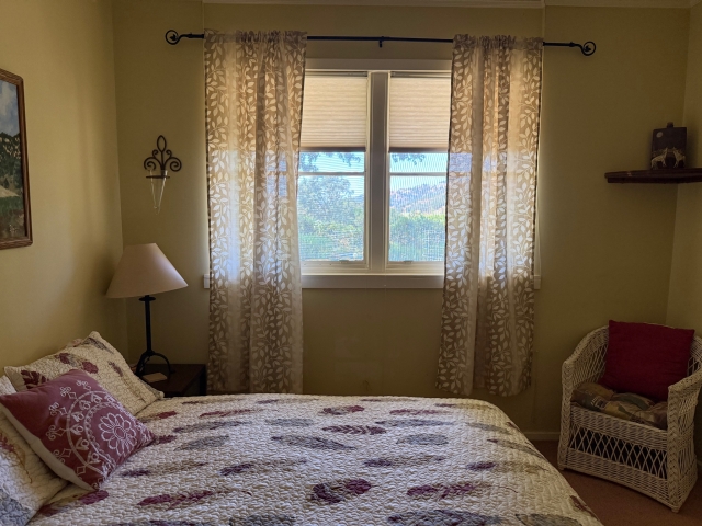 Looking toward the window