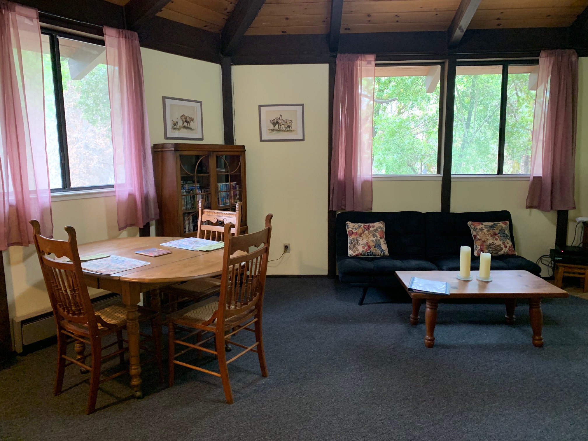 Living and dining area.